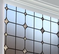 bonen Continent Sterkte Glas in Lood plakfolie | 4 | Kies het patroon dat bij u past! - raamfolie -winkel